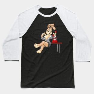 Beautiful bunny as a secretary with a phone & pencil Baseball T-Shirt